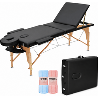 Duerté Luxe 3-Delige Massagetafel XXL – Professionele Opvouwbare Behandeltafel met Verstelbare Rugleuning