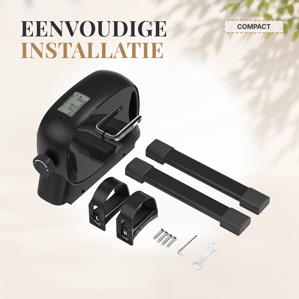 Duerté Stoelfiets met LCD Monitor  Premium Bewegingstrainer voor Thuis, Bureau & Revalidatie