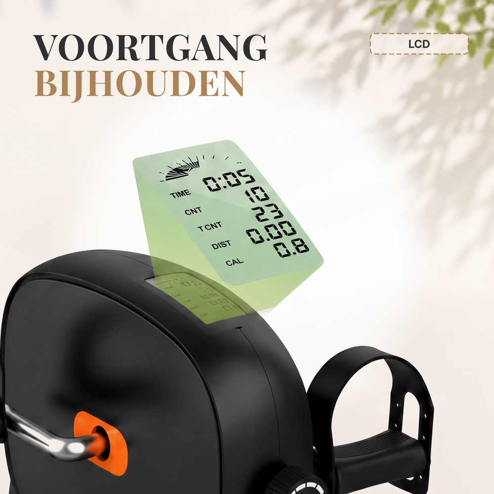 Duerté Stoelfiets met LCD Monitor  Premium Bewegingstrainer voor Thuis, Bureau & Revalidatie