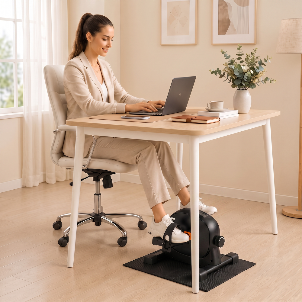 Duerté Stoelfiets met LCD Monitor  Premium Bewegingstrainer voor Thuis, Bureau & Revalidatie