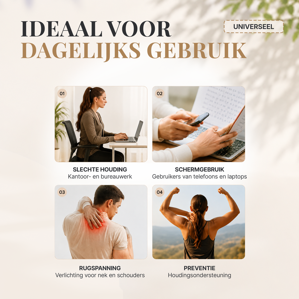 Duerté Postuur Corrector – Verstelbare Houding Corrector & Rugbrace voor een Actieve Rechte Houding
