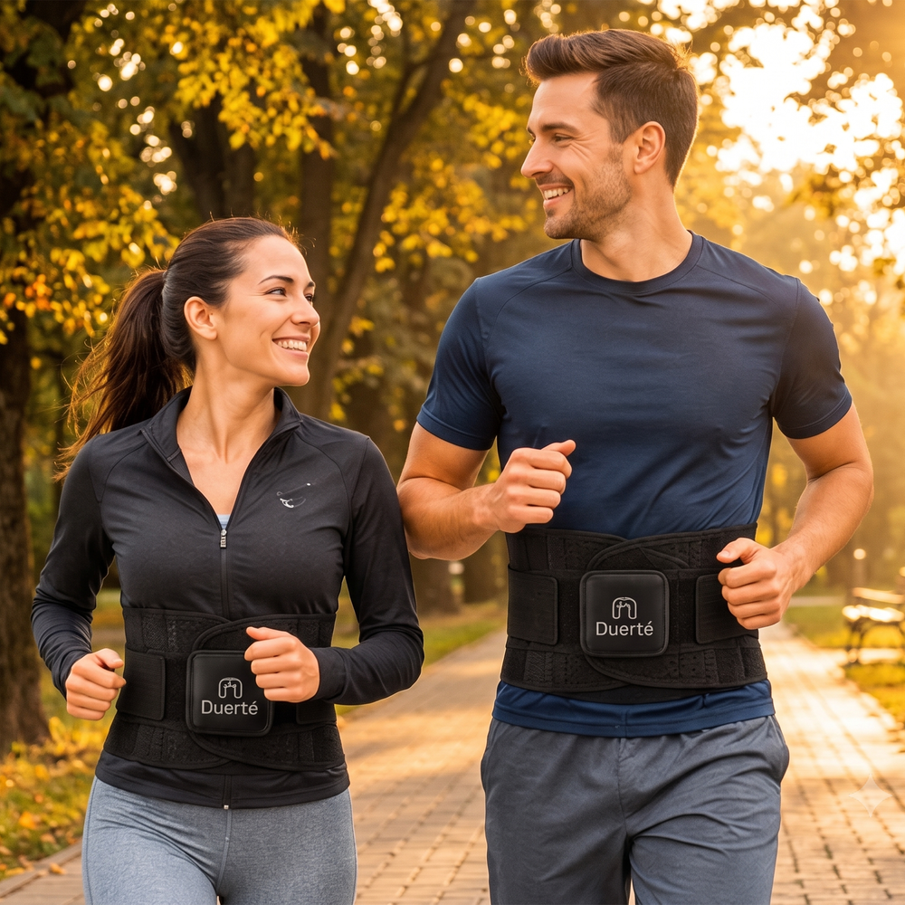 Duerté Premium Rugbrace voor Onderrug & Houding – Verstelbare Rugband met Baleinen voor Optimale Ondersteuning