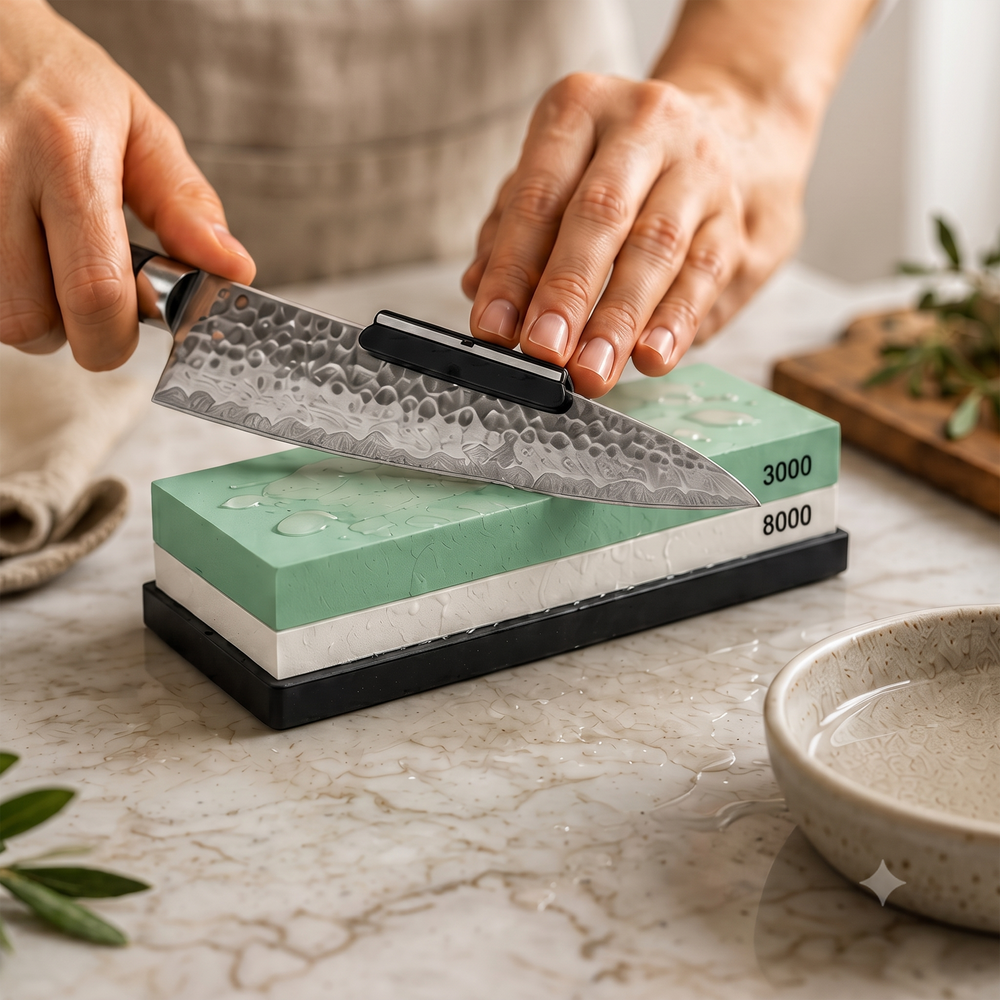 Duerté Premium Wetsteen Set – Professionele Slijpsteen voor Messen en Gereedschap