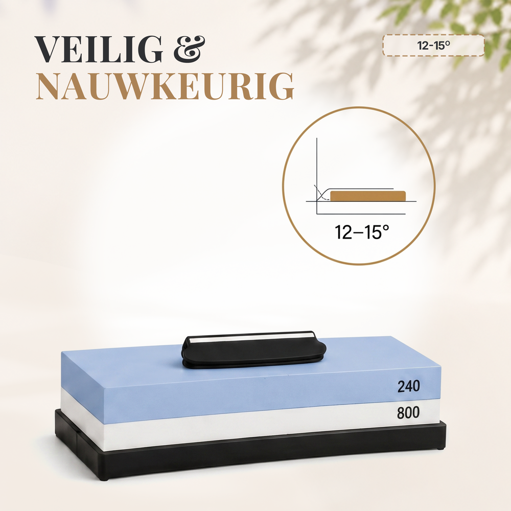 Duerté Premium Wetsteen Set – Professionele Slijpsteen voor Messen en Gereedschap